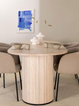 Chelsea Ahşap Yemek Masası Beyaz Meşe