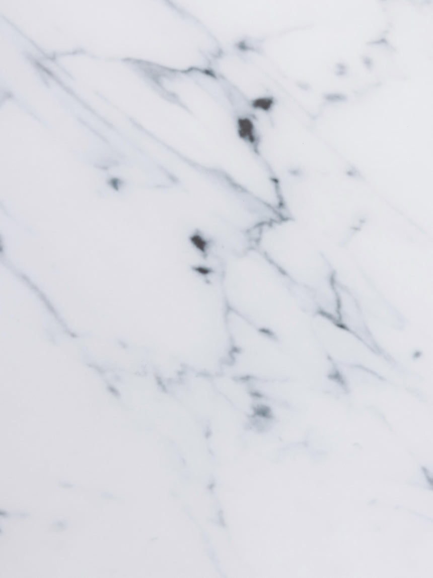 Ciks Beyaz Mermer Görünümlü Cam Tablalı Metal Ayaklı Dresuar Altın