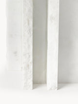 Cisco Mermer Kare Orta Sehpa Beyaz