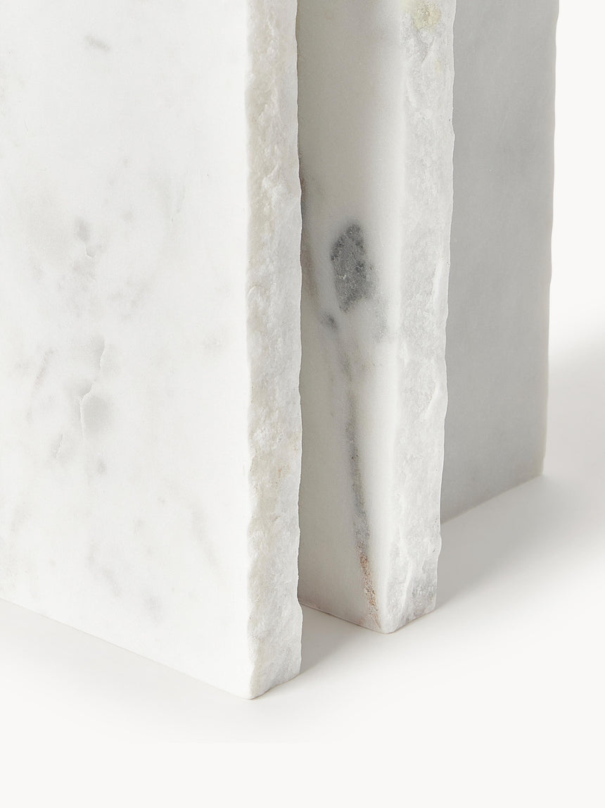 Cisco Mermer Kare Orta Sehpa Beyaz