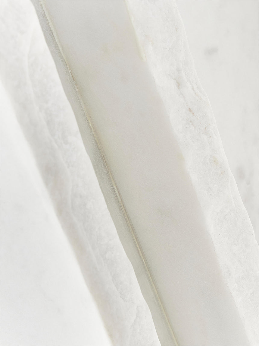 Cisco Mermer Kare Orta Sehpa Beyaz