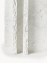 Cisco Mermer Kare Yan Sehpa Beyaz