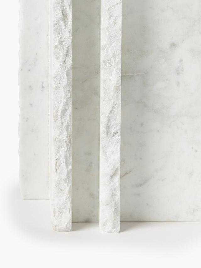 Cisco Mermer Kare Yan Sehpa Beyaz