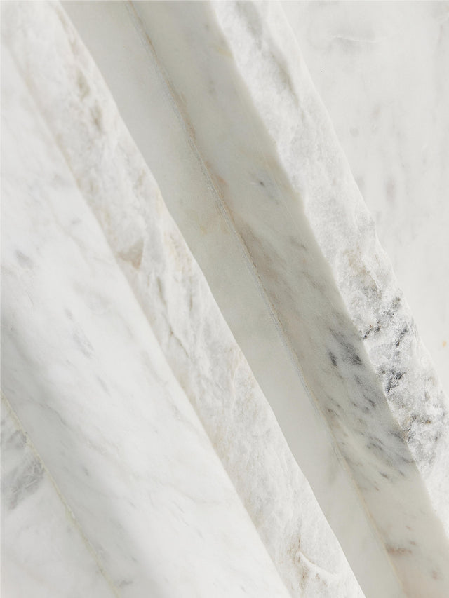 Cisco Mermer Kare Yan Sehpa Beyaz