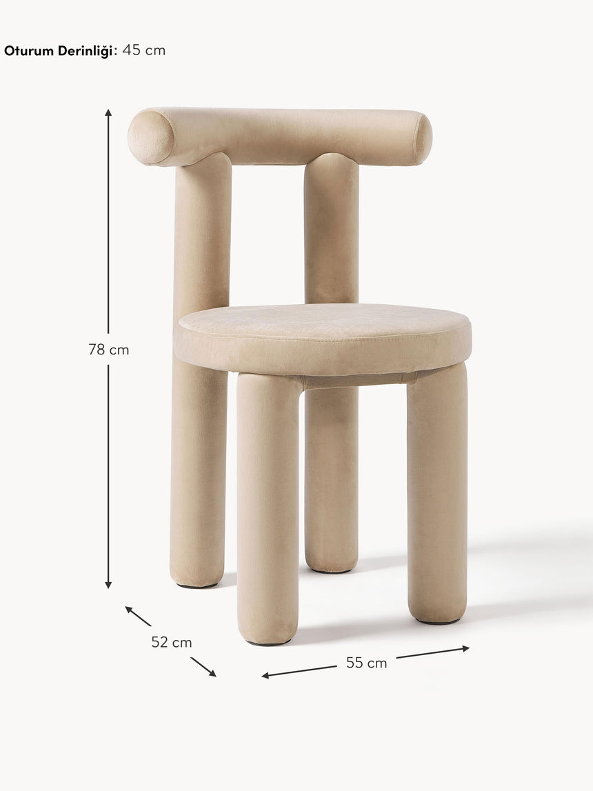 Clio Kumaş Sandalye Bej