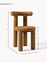 Clio Kumaş Sandalye Kahve