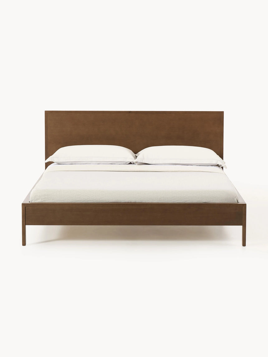 Corner Çift Kişilik Ahşap Karyola Ceviz