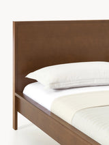 Corner Çift Kişilik Ahşap Karyola Ceviz