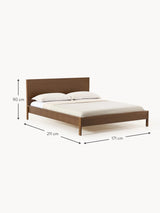 Corner Çift Kişilik Ahşap Karyola Ceviz