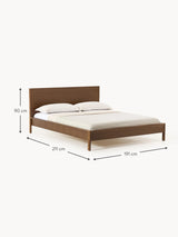 Corner Çift Kişilik Ahşap Karyola Ceviz