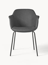 Crea Metal Sandalye Gri Deri