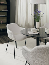 Crea Metal Sandalye Krem Teddy