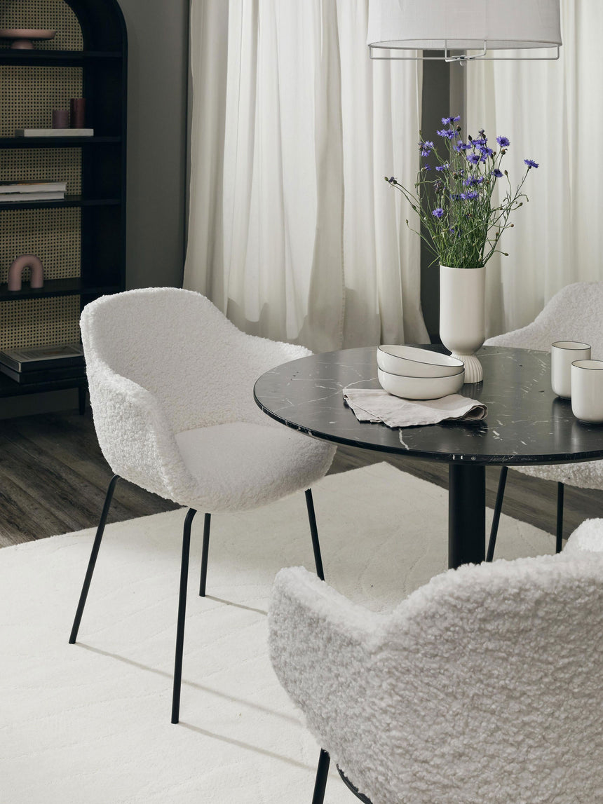 Crea Metal Sandalye Krem Teddy