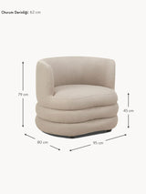 Daisy Puf Tekli Koltuk Açık Kum Beji Bukle