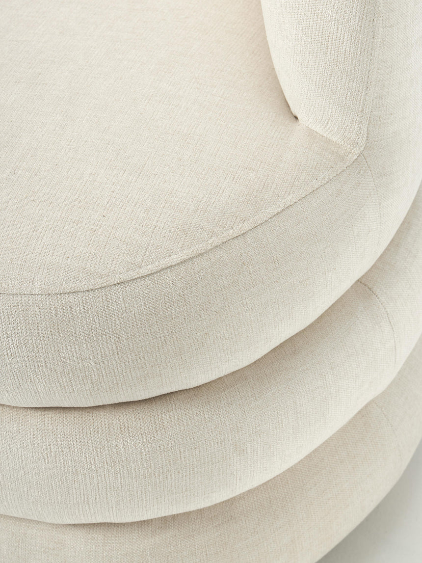 Daisy Puf Tekli Koltuk Kırık Beyaz