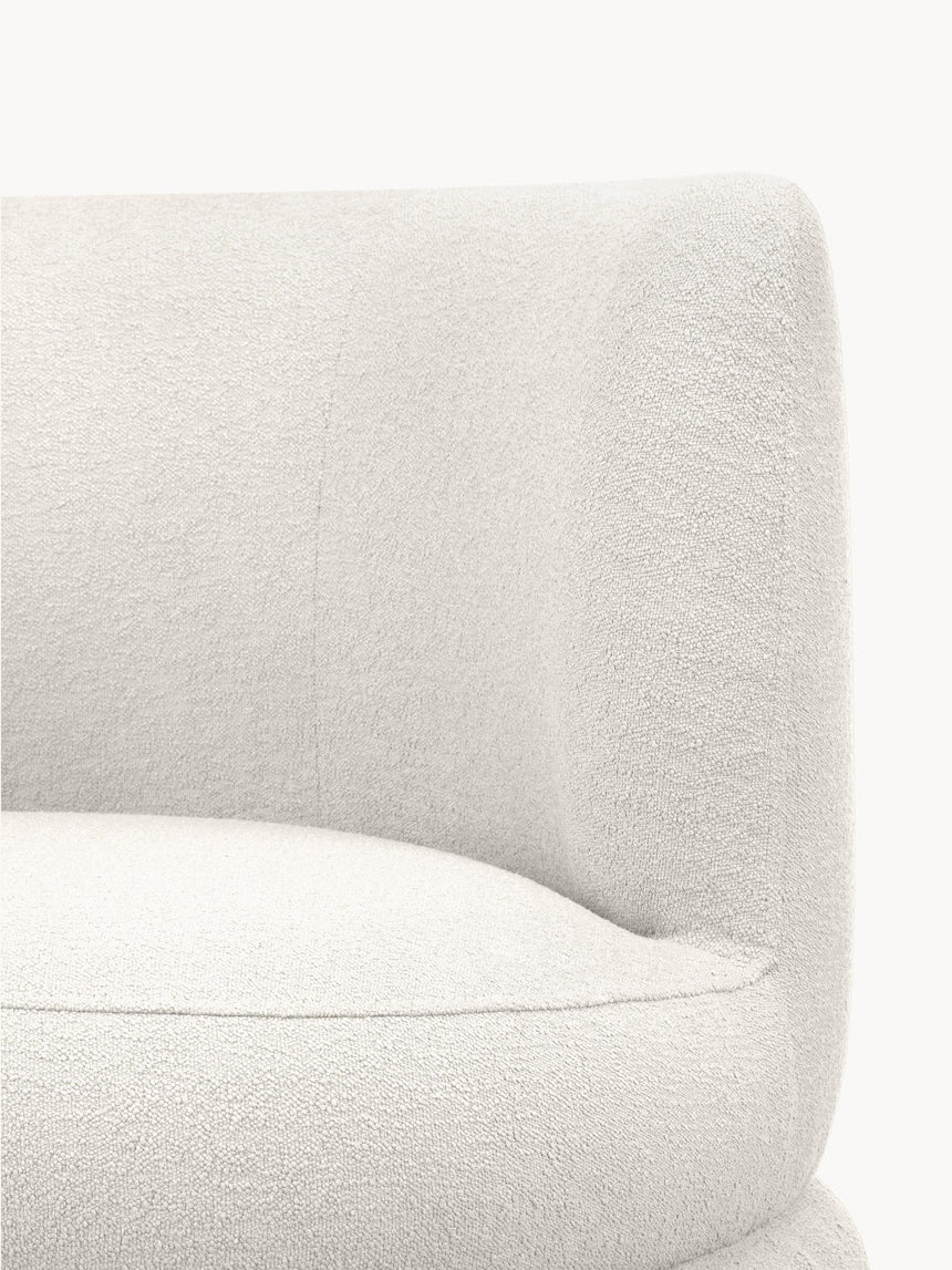 Daisy Puf Tekli Koltuk Kırık Beyaz Bukle