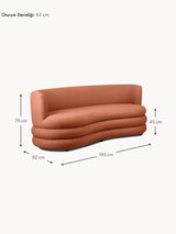 Daisy Puf Üçlü Koltuk Kiremit Bukle