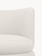 Daisy Puf Üçlü Koltuk Kırık Beyaz Bukle