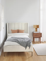 Dart Tek Kişilik Karyola Bej