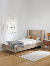 Dart Tek Kişilik Karyola Boz Kahverengi