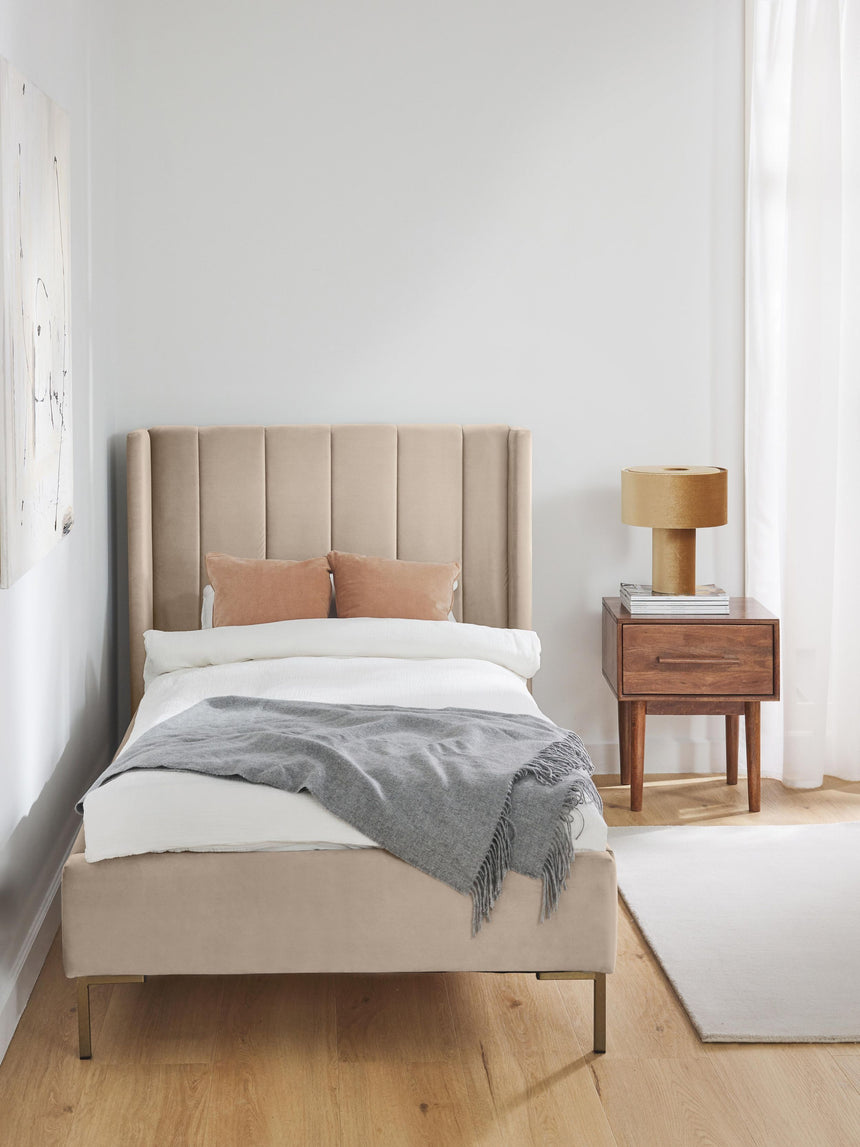 Dart Tek Kişilik Karyola Boz Kahverengi