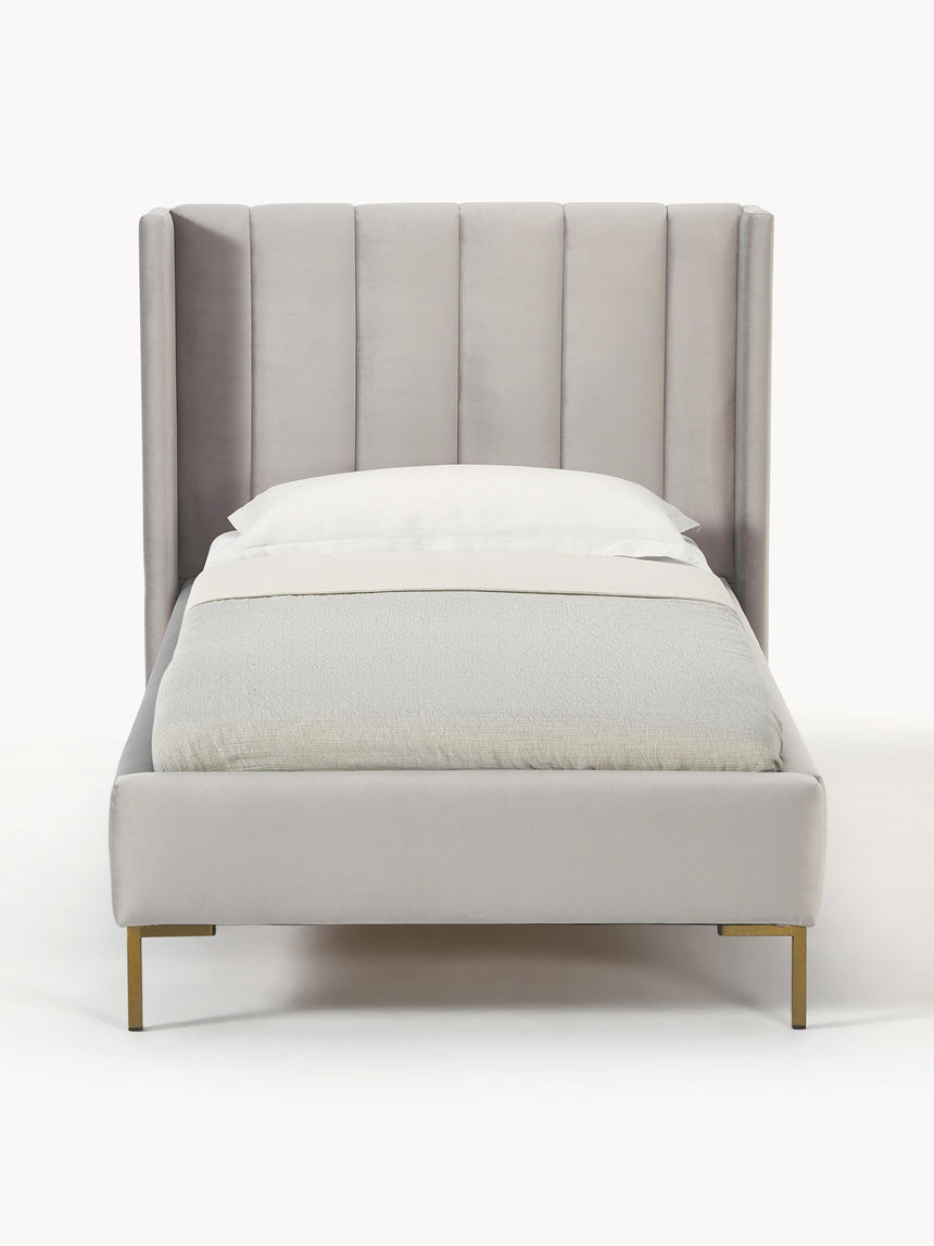 Dart Tek Kişilik Karyola Gri