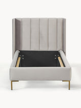 Dart Tek Kişilik Karyola Gri