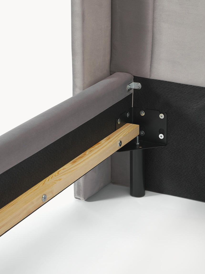 Dart Tek Kişilik Karyola Gri