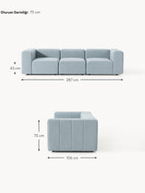 Deko Dörtlü Koltuk Açık Mavi Bukle