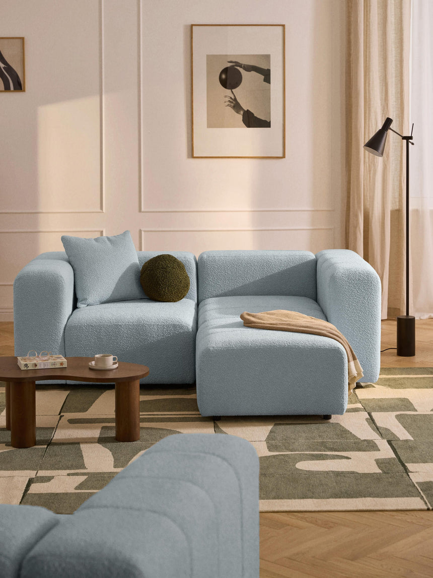 Deko Köşe Koltuk Açık Mavi Bukle