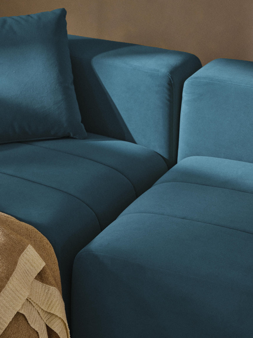 Deko Köşe Koltuk Petrol Mavisi