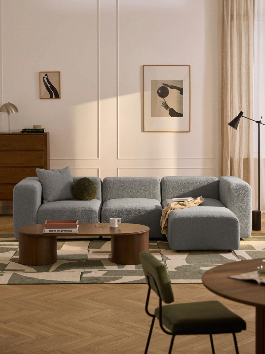 Deko Plus Köşe Koltuk Gri Bukle