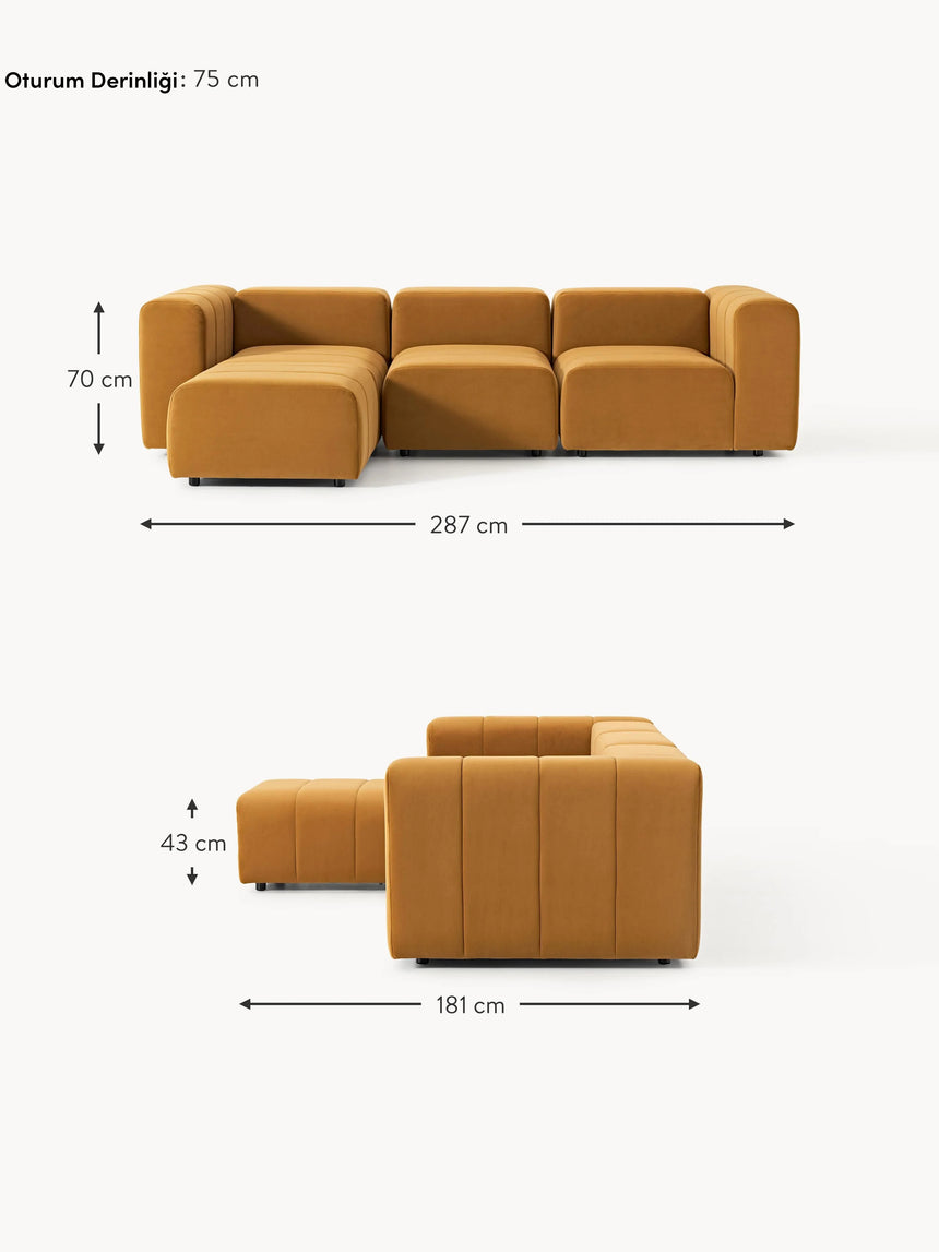Deko Plus Köşe Koltuk Hardal Sarısı