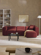 Deko Plus Köşe Koltuk Şarap Kırmızısı