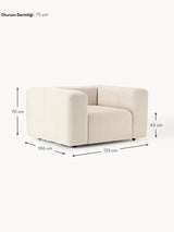 Deko Tekli Koltuk Açık Bej Bukle