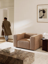 Deko Tekli Koltuk Bej Bukle