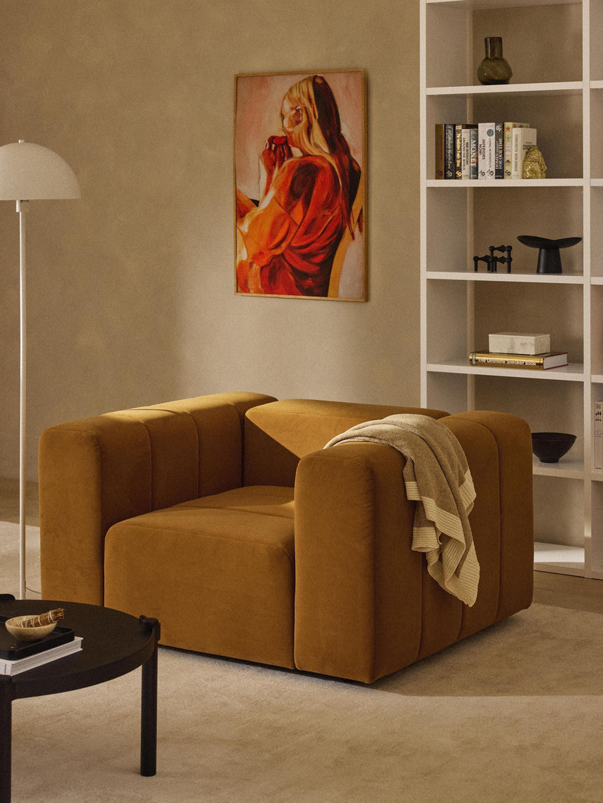 Deko Tekli Koltuk Koyu Hardal