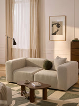 Deko Üçlü Koltuk Açık Bej Bukle