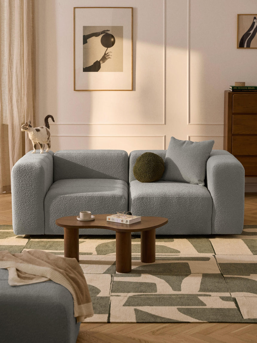 Deko Üçlü Koltuk Gri Bukle