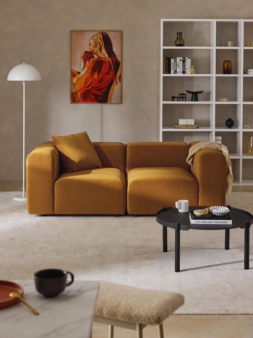 Deko Üçlü Koltuk Koyu Hardal