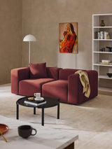 Deko Üçlü Koltuk Şarap Kırmızısı