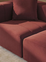 Deko Üçlü Koltuk Şarap Kırmızısı