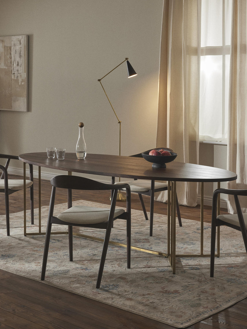 Elit Oval Ahşap Yemek Masası Ceviz