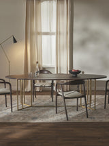 Elit Oval Ahşap Yemek Masası Ceviz