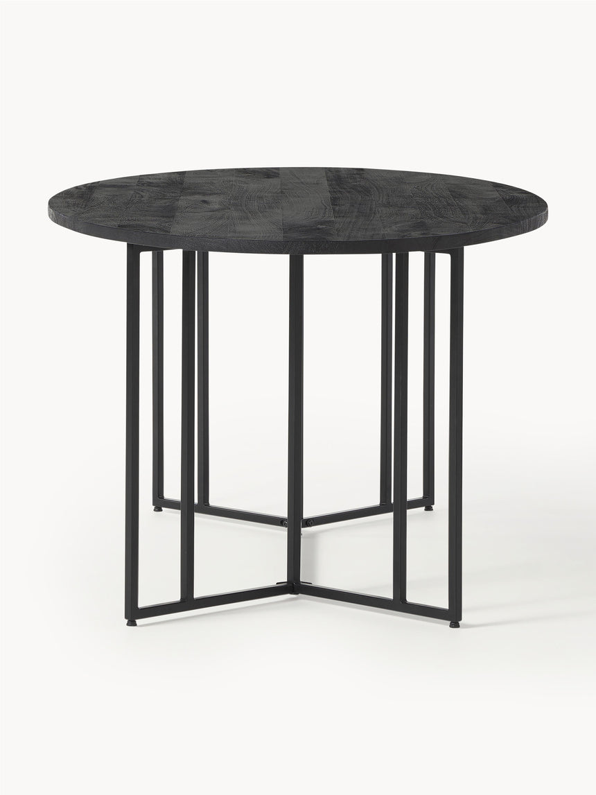 Elit Oval Ahşap Yemek Masası Siyah