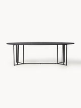 Elit Oval Ahşap Yemek Masası Siyah