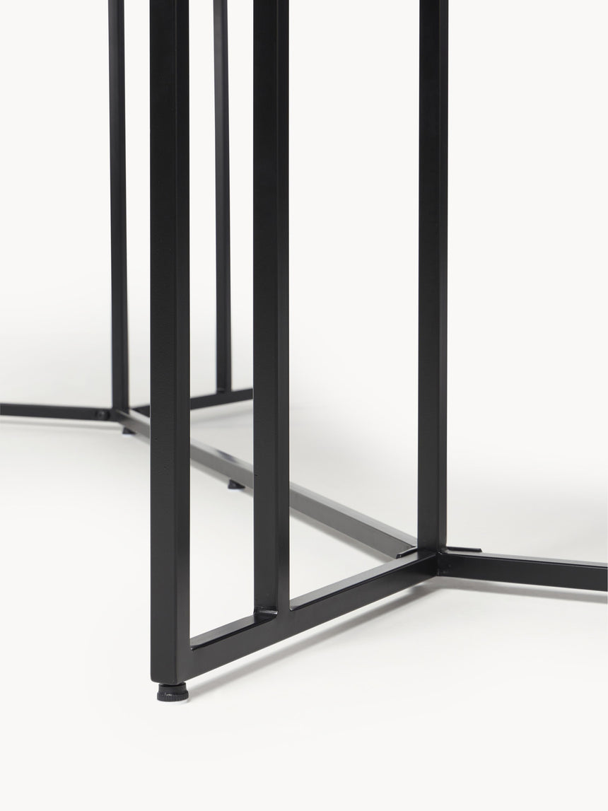 Elit Oval Ahşap Yemek Masası Siyah