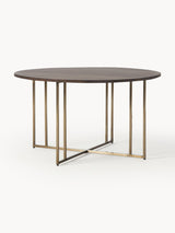 Elit Yuvarlak Ahşap Yemek Masası Ceviz