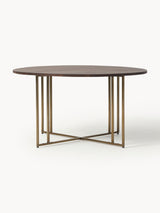 Elit Yuvarlak Ahşap Yemek Masası Ceviz