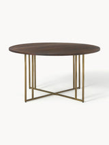 Elit Yuvarlak Ahşap Yemek Masası Ceviz